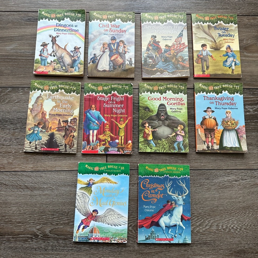 Scholastic Magic Tree House Books 20 - 29 by Marry Pope Osborne
